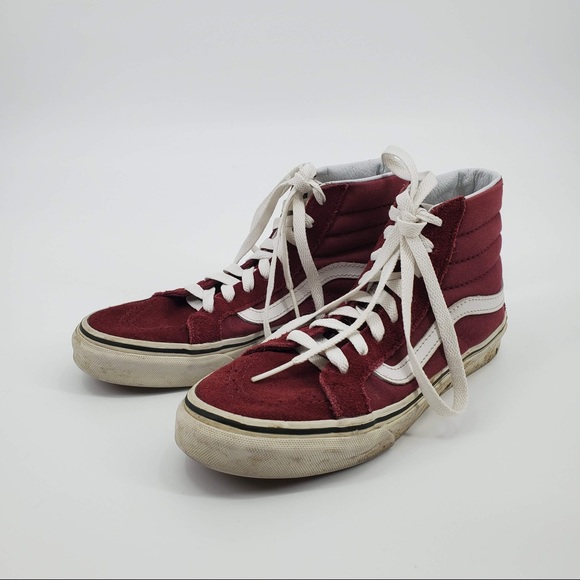 maroon red vans